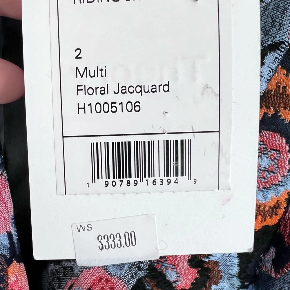 SOLD NWT THEORY Floral Print Embroidered Blazer Riding Jacket 2 Floral Jacquard - Picture 10 of 12